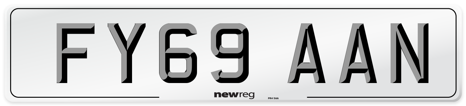 FY69 AAN Number Plate from New Reg